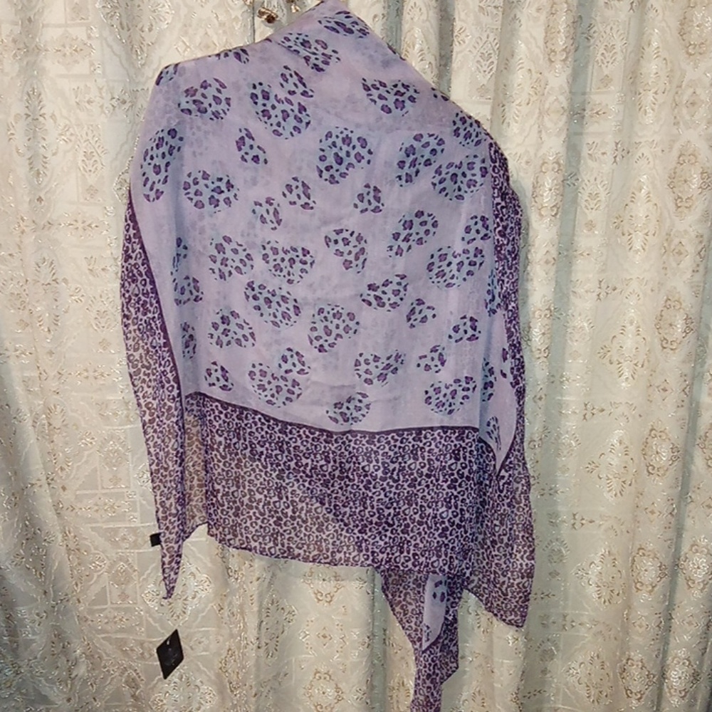 🆕 Gorgeous Purple cheetah print long scarf